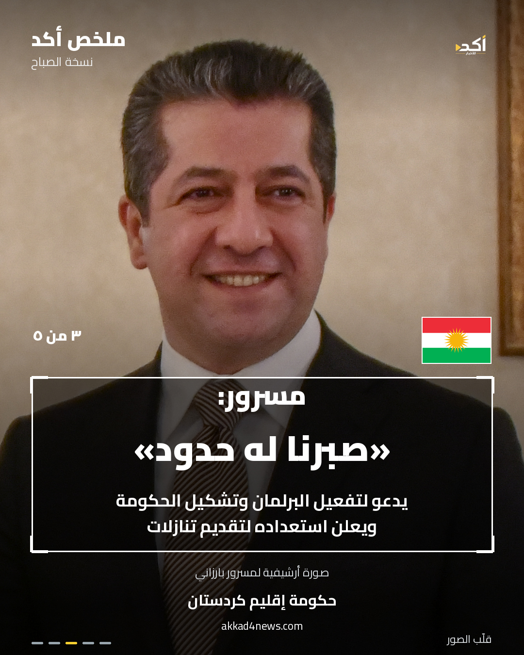 خمس بطاقات ملخص أكد بصور أرشيفية حقيقية وأعلام مرتبطة بكل بطاقة. (3/5)